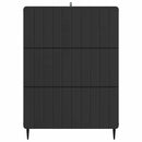 vidaXL Fiókos szekrény Fekete 66 x 34,5 x 92 cm Szerelt Fa
