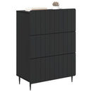 vidaXL Fiókos szekrény Fekete 66 x 34,5 x 92 cm Szerelt Fa