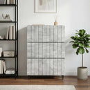 vidaXL Fiókos szekrény Betonszürke 66 x 34,5 x 92 cm Szerelt Fa