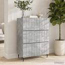 vidaXL Fiókos szekrény Betonszürke 66 x 34,5 x 92 cm Szerelt Fa
