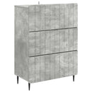 vidaXL Fiókos szekrény Betonszürke 66 x 34,5 x 92 cm Szerelt Fa