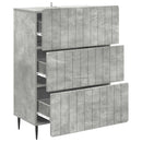 vidaXL Fiókos szekrény Betonszürke 66 x 34,5 x 92 cm Szerelt Fa