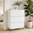 vidaXL Fiókos szekrény Magasfényű Fehér 66 x 34,5 x 92 cm Szerelt Fa