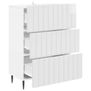 vidaXL Fiókos szekrény Magasfényű Fehér 66 x 34,5 x 92 cm Szerelt Fa