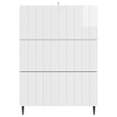 vidaXL Fiókos szekrény Magasfényű Fehér 66 x 34,5 x 92 cm Szerelt Fa