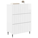 vidaXL Fiókos szekrény Magasfényű Fehér 66 x 34,5 x 92 cm Szerelt Fa