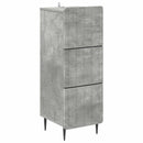 vidaXL Fiókos szekrény Betonszürke 33 x 34,5 x 92 cm Szerelt Fa