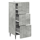 vidaXL Fiókos szekrény Betonszürke 33 x 34,5 x 92 cm Szerelt Fa
