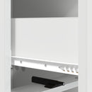 vidaXL Fiókos szekrény Magasfényű Fehér 33 x 34,5 x 92 cm Szerelt Fa