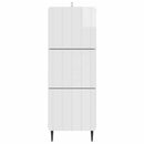 vidaXL Fiókos szekrény Magasfényű Fehér 33 x 34,5 x 92 cm Szerelt Fa