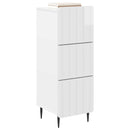 vidaXL Fiókos szekrény Magasfényű Fehér 33 x 34,5 x 92 cm Szerelt Fa