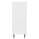vidaXL Fiókos szekrény Magasfényű Fehér 33 x 34,5 x 92 cm Szerelt Fa