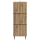 vidaXL Fiókos szekrény Kézműves Tölgy 33 x 34,5 x 92 cm Szerelt Fa