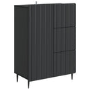 vidaXL Széf fiókkal Fekete 66 x 34,5 x 91,5 cm Szerelt Fa