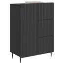 vidaXL Széf fiókkal Fekete 66 x 34,5 x 91,5 cm Szerelt Fa