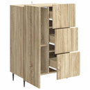 vidaXL Széf fiókkal Sonoma Tölgy 66 x 34,5 x 91,5 cm Szerelt Fa