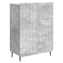 vidaXL Széf fiókkal Betonszürke 66 x 34,5 x 91,5 cm Szerelt Fa