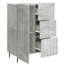 vidaXL Széf fiókkal Betonszürke 66 x 34,5 x 91,5 cm Szerelt Fa