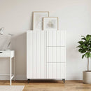vidaXL Széf fiókkal Magasfényű Fehér 66 x 34,5 x 91,5 cm Szerelt Fa