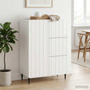 vidaXL Széf fiókkal Magasfényű Fehér 66 x 34,5 x 91,5 cm Szerelt Fa