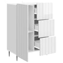 vidaXL Széf fiókkal Magasfényű Fehér 66 x 34,5 x 91,5 cm Szerelt Fa