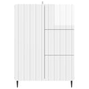 vidaXL Széf fiókkal Magasfényű Fehér 66 x 34,5 x 91,5 cm Szerelt Fa