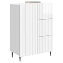 vidaXL Széf fiókkal Magasfényű Fehér 66 x 34,5 x 91,5 cm Szerelt Fa