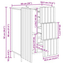 vidaXL Széf fiókkal Magasfényű Fehér 66 x 34,5 x 91,5 cm Szerelt Fa