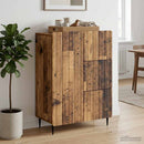 vidaXL Széf fiókkal Antik Fa 66 x 34,5 x 91,5 cm Szerelt Fa