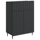 vidaXL Széf Fekete 66 x 34,5 x 92 cm Szerelt Fa
