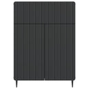 vidaXL Széf Fekete 66 x 34,5 x 92 cm Szerelt Fa