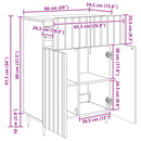 vidaXL Széf Fekete 66 x 34,5 x 92 cm Szerelt Fa