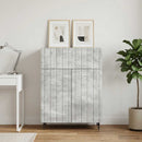 vidaXL Széf fiókkal Betonszürke 66 x 34,5 x 92 cm Szerelt Fa