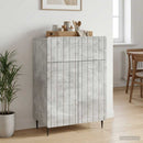 vidaXL Széf fiókkal Betonszürke 66 x 34,5 x 92 cm Szerelt Fa
