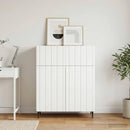 vidaXL Széf fiókkal Magasfényű Fehér 66 x 34,5 x 92 cm Szerelt Fa