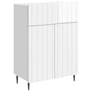vidaXL Széf fiókkal Magasfényű Fehér 66 x 34,5 x 92 cm Szerelt Fa