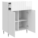 vidaXL Széf fiókkal Magasfényű Fehér 66 x 34,5 x 92 cm Szerelt Fa