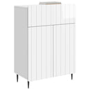 vidaXL Széf fiókkal Magasfényű Fehér 66 x 34,5 x 92 cm Szerelt Fa