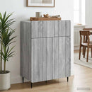 vidaXL Széf fiókkal Szürke Sonoma 66 x 34,5 x 92 cm Szerelt Fa
