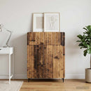 vidaXL Széf fiókkal Antik Fa 66 x 34,5 x 92 cm Szerelt Fa