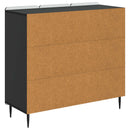vidaXL Széf Fekete 89 x 34,5 x 82 cm Szerelt Fa