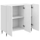 vidaXL Széf Magasfényű Fehér 89 x 34,5 x 82 cm Szerelt Fa