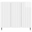 vidaXL Széf Magasfényű Fehér 89 x 34,5 x 82 cm Szerelt Fa