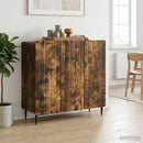vidaXL Széf Füstös Tölgy 89 x 34,5 x 82 cm Szerelt Fa