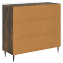 vidaXL Széf Füstös Tölgy 89 x 34,5 x 82 cm Szerelt Fa