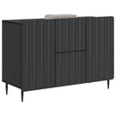 vidaXL Széf fiókkal Fekete 89 x 34,5 x 62 cm Szerelt Fa