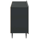 vidaXL Széf fiókkal Fekete 89 x 34,5 x 62 cm Szerelt Fa