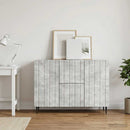 vidaXL Széf fiókkal Betonszürke 89 x 34,5 x 62 cm Szerelt Fa