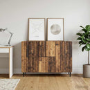 vidaXL Széf fiókkal Antik Fa 89 x 34,5 x 62 cm Szerelt Fa