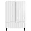 vidaXL Széf Fehér 66 x 34,5 x 97 cm Szerelt Fa